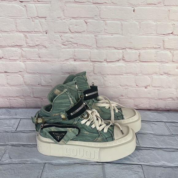 PUNK denim canvas fashionable SHOES - Picture 1 of 7